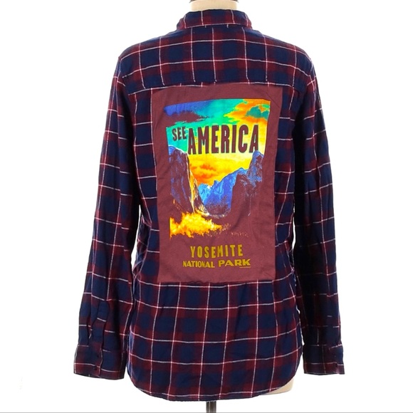 Custom Yosemite National Park Flannel Buttondown Shirt - Picture 5 of 6